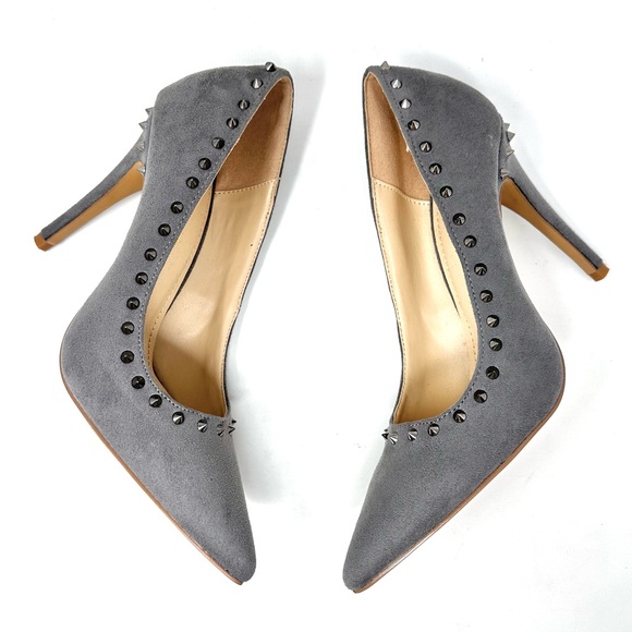 Shoe Republic LA Womens Suede Pointy Toe Stiletto Pump - Picture 3 of 16